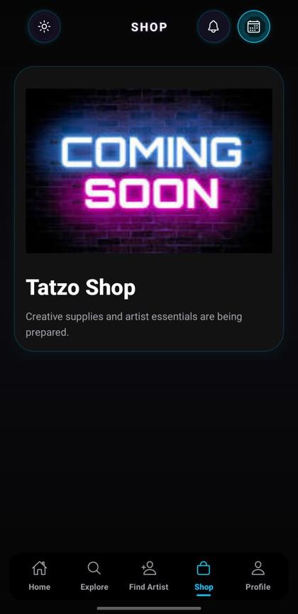 Tatzo Shop coming soon screen